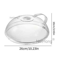 NetHong Home Kitchen Tools Anti-Splatter Lid Microwave Plate Cover Microwave Food Cover - Transparent - View 11