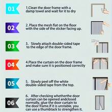 1 套磁性纱门（黑色），自密封重型免提网状隔断，防虫 - 黑色 - 查看 11