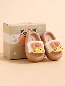 2/4/6pcs Creative Mini Slipper Style Erasers, Capybara Erasers, Novelty Stationery Gifts, Suitable For Students, Ideal For Back-To-School Gifts , Back To School Gifts - Brown - View 6