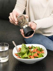 1 件可调节陶瓷芯黑胡椒研磨器和盐研磨器 - 手动香料研磨器、香料和胡椒瓶，适用于户外露营、帐篷旅行、徒步旅行、烧烤和家庭厨房 - 无绳便携式玻璃炊具，颜色随机 - 彩色 - 查看 8