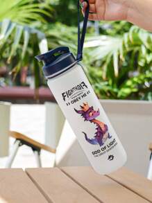 1 Pc 32OZ (1000ml) Cute Bee And Sunflower Sports Water Bottle - Portable Flip Cap Design, Suitable For Outdoor Activities, Travel And Holiday Gifts, Camping, Everyday Use