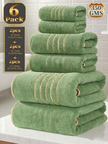 16pcs Coral Fleece Solid Color Towel Set - Bathroom Set, Super Soft Absorbent Non-Shedding (Lightweight & Thin) Quick Dry Hand Towels, Bath Towels, Face Towels, Ultra Fine Fiber Bath Towels, Outdoor Pool Towels, Bathroom Decor For Men & Women, 70*140cm Bath Towel, 34*75cm Washcloth, 30*30cm Square Towel (The Towels Will Become Thinner After Compression, And Need To Be Shaken To Restore Their Fluffiness) Shower Towels For Beaty Salon, Hotel Sports,Home Essentials, Towel, Skin Care