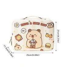 1 Set Of Capybara Stationery Set, 14 Inch Suitcase, Storage Box, Pencil Case, Brown Pencil Case, Cute Notebook Set, Highlighter Stickers Note, Erasable Blue Pen Correction, With Pen Holder, Brooch Set, Gift Stationery, Back To School Gifts - Multicolor - View 11