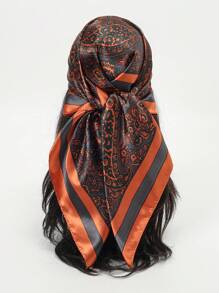 1 pieza Pañuelo casual con estampado de paisley