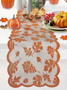 1/2 pièces Décoration d'automne pour la Thanksgiving, Couverture pour cheminée, Couverture de cheminée avec citrouille en dentelle orange, feuille d'érable, Décoration d'automne pour la maison, Décoration de cheminée pour la Thanksgiving