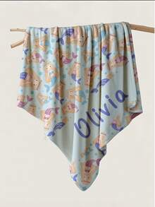 1 件可定制文字盖毯，柔软温暖的礼物，适合女孩、男孩、成人、情人节，轻盈舒适，非常适合母亲节、生日、儿童节、父亲节、毕业典礼、婚礼、圣诞节、家庭沙发、床、车、卧室、客厅使用 - 彩色 - 查看 5