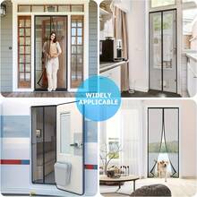 1 套磁性纱门（黑色），自密封重型免提网状隔断，防虫 - 黑色 - 查看 6