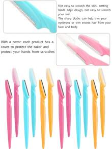 60/30/10/5/1pc 2025 专业 Dermaplaning 工具套装 - 男女通用面部剃须刀和眉毛修剪器，理发沙龙级脱毛剃须刀带保护罩，护肤旅行必备品