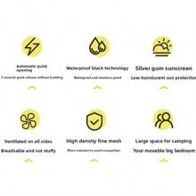 Outdoor Automatic Quick-Opening TentAutomatic Rainproof Sunshine-ProofTent Fishing Beach Sunshine Shelter 4Person Tents For Camping PortableFishing Hiking, Mountaineering, Hunting