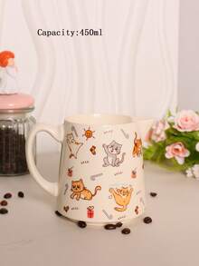 1 Set de tetera temática de gato de estilo japonés hecho a mano, juego de tetera/cafetera de cerámica con diseño de gato, regalo de Navidad para amantes de los gatos, regalo de cumpleaños para propietarios de gatos