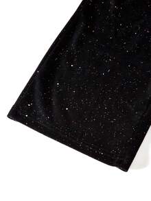 Fashion Girls' Shiny Fabric Wide Leg Pants, Suitable For Spring, Autumn, Winter, Birthdays, Parties, Cute, Casual, Streetwear, Outdoor, Elegant, Easy To Match With Daily Wear