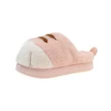 New Adorable Kitty Claw Slippers Women's Home Shoes Non Slip Furry Mules Female Fashion Warm Fluffy Slides Outdoor Cat Slippers - Trượt màu vàng - Xem 3