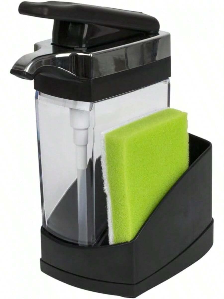 Casabella Sink Sider - Jabonera con Esponja para Fregadero, Negro, 1, 1 - Negro - Ver 1