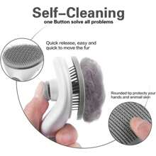 1 pieza Peine para gatos - Cepillo para peinar y eliminar, peine de limpieza automática para mascotas adecuado para gatos de pelo corto y largo - Herramienta profesional de eliminación de pelo