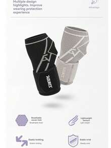 AOLIKES 1pc Wrist Brace Wrist Wraps, Hand Compression Sleeves With Wrist Straps Support For Weightlifting Badminton Fitness Sport - Multicolor - View 5