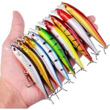 Fishing Lures Kit Mixed Including Minnow Popper Crank Baits With Hooks For Saltwater Freshwater Trout Bass Salmon Fishing - Item-E 56pcs - 查看 6