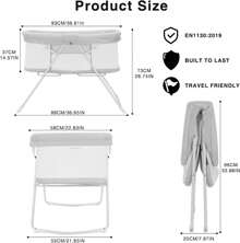 UBRAVOO Babybett, 2-in-1-Babybetten und Babywiegen, Einfach Zusammenklappbares Reisebett mit Matratze Inklusive, Multifunktionales Stubenwagen Baby für Neugeborene-Khaki