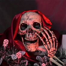 Décorations d'Halloween, crâne de simulation, squelette de figurines, mains de fantôme, figurines de squelette, mains de squelette