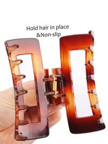 10 Stück/Set Mädchenhaft rosa Serie mittelgroße quadratische Haarclips aus Gelkautschuk matt für Frauen, Haarkralle Kombination