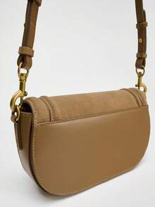 新款时尚休闲复古纯色大容量可调节肩带多功能斜挎包，适合派对、聚会、郊游、购物和日常使用，可存放硬币、手机，也可作为白领、大学生和上班族通勤的工作包