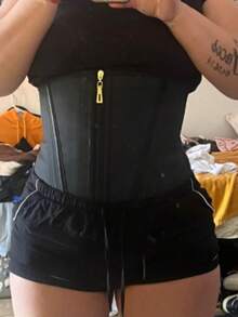 1pc Waist Trainer Belt With Zipper Girdle High Compression Body Shaper Waistband Faja For Women Underbust Corset Latex Waist Cincher - Multicolor - View 6