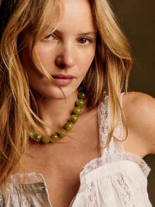 1 chiếc vòng cổ thắt nút bằng nhựa hình đám mây hình học Bohemian dành cho nữ, phong cách thời trang Châu Âu và Châu Mỹ, thích hợp cho lễ hội và đeo hàng ngày - Vòng cổ hạt mây thủ công - Xem 4