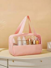 3/1 件，大容量，防水，化妆收纳袋，透明袋，旅行洗漱包，透明，便携式设计和双手柄 - 非常适合整理化妆品和洗漱用品收纳袋，化妆包，化妆收纳袋旅行必需品包，适合学校假期返校用品洗漱包防水洗漱包
