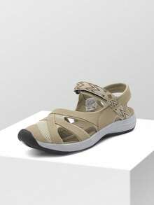 Women's Closed-Toe Hiking Sandals Arch-Support Lightweight Athletic Footwear For Outdoor Travel & Beach Adventures - 米色 - 查看 2