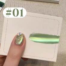 10ML/PCS 夏季美甲竹星海磁铁猫眼凝胶指甲油热销绿色玻璃珠月光猫眼凝胶指甲油适用于指甲和脚趾甲蓝紫色指甲万圣节指甲紫外线美甲沙龙特殊用途美甲用品返校美甲法式指甲