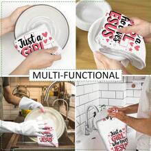 Juego de 2/4 piezas, toallas de plato, toallas impresas con texto, paños modernos de microfibra súper absorbentes, trapos de cocina y hornear, paños de cocina, trapos de limpieza, toallas de mano, toallas de té, ultra suaves y altamente absorbentes, decoración de cocina, regalo para vecinos, regalo para mamá, regalo de cumpleaños, regalo de inauguración de casa para amigos, accesorios de cocina, artículos de primera necesidad diaria