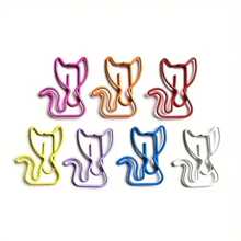 20 pièces/40 pièces Clips de reliure mignons en forme de clé de sol, fournitures de bureau créatives, pinces à papier colorées, couleur aléatoire, fournitures scolaires, rentrée scolaire