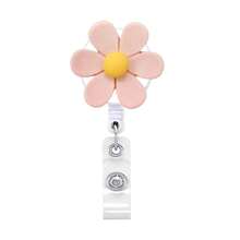 1pc/3pcs/10pcs Colorful Flower Retractable Badge Reel, Nurse Doctor Student Office Gift Stretchy ID Card Holder,School Supplies,Back To School - Multicolor - View 13