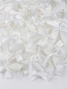 50pcs/Pack Silk Satin Ribbon Bows, Used For Gift Packing Decoration, DIY Hair Clips & Headbands, Gift Baskets, Birthday Packages, Holiday Decorations, Office Decor, Wedding Decor, Bridal Shower Decor, Cake Decorations, Party Supplies, Clothing, Shoes, Bags, Lingerie Accessories, Garment Trims