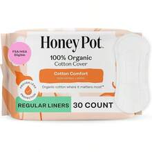 The Honey Pot Company - Non-Herbal Everyday Panty Liners For Women - Organic Cotton Cover & Ultra-Absorbent Pulp Core - Sanitary Pads - Feminine Care - FSA & HSA Eligible - 30 Ct - Non-Herbal Everyday Liners - 查看 1