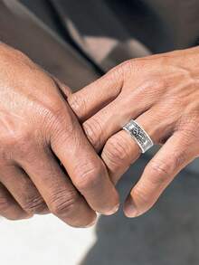 Feng Shui PiXiu Adjustable Ring Mantra Protection Wealth Ring For Men Women - Bạc - Xem 3