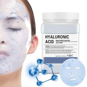 650g Jelly Mask Powder For Face, Hyaluronic Acid Moisturizing Jelly Mask, Moisturizing, Firming, Deep Cleaning And Smoothing Skin, And Professional Peeling Hydrogen Mask Powder 23 Fl.Oz