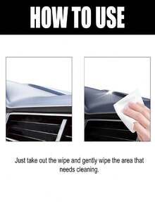 rayhong 40片装塑料翻新湿巾 座椅内饰清洁翻新快速去污无需用水 汽车湿巾 方便携带 随时随地可用 - 白色 - 查看 3