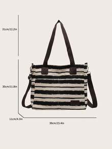 时尚纯色简约休闲大容量手提包女士单肩包，不含配件