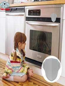 TWO DADS 1 Khóa trẻ em, Khóa lò nướng màu xám, Vật liệu chịu nhiệt, Dễ dàng lắp đặt mà không cần dụng cụ, Chống bỏng, Thích hợp cho lò nướng và các sản phẩm nhà bếp - Nhiều màu - Xem 6