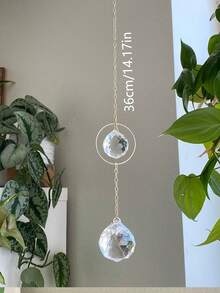 1 件装太阳银河捕梦网阳光棱镜吊坠闪耀阳光花园挂饰透明水晶适用于前门窗户