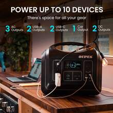 OUPES 1800W Portable Power Station 1488Wh LiFePO4 Battery Pack With 10 Outputs For Outdoor Camping, RV/Van Travel, Emergency Situations, Home Backup - màu đen - Xem 6