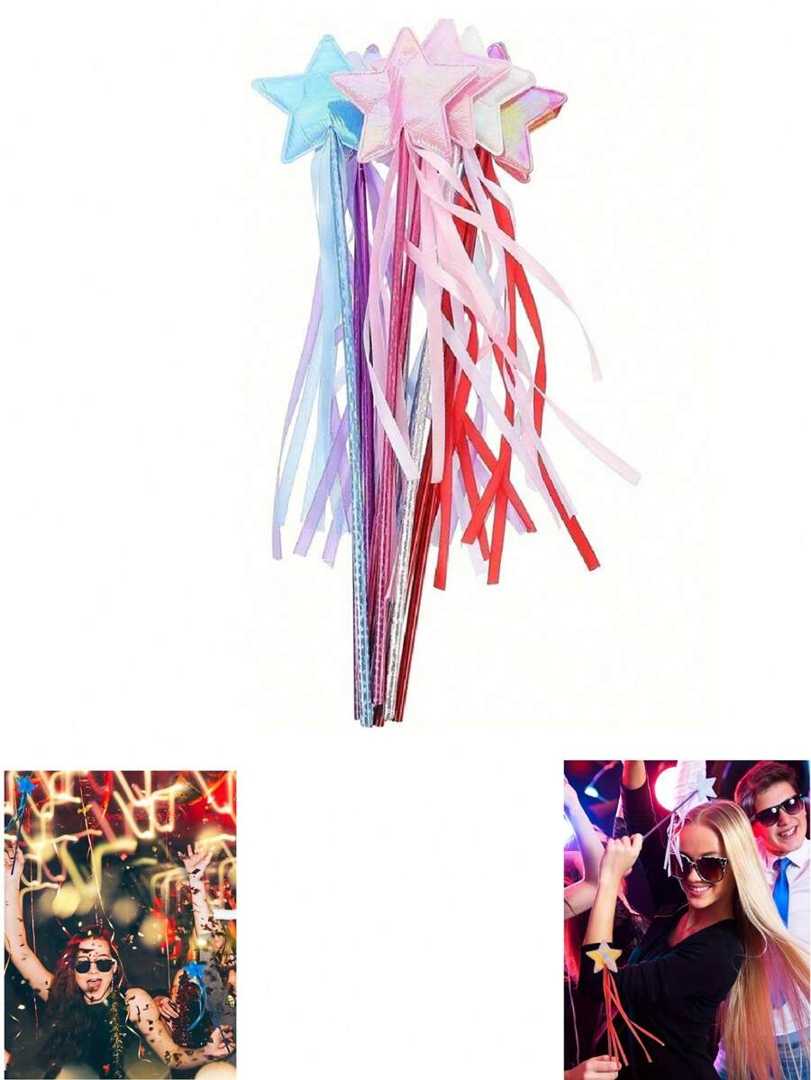 5 قطع - عصا سحر الأميرات، أعواد سحرية لجنيات بنجمة لامعة، هدايا للحفلات، مثالية للعيد الربيعي، عيد الميلاد، حفل الزفاف، مناسبات أخرى - مستلزمات حفلات ذات موضوع، مناسبة لتنكر الاحتفالات
