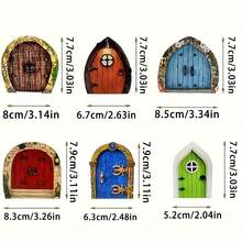 6 Peças - Acessórios Decorativos Externos para Portas de Fada em Árvores, Jardins de Pátio de Fadas em Miniatura, Porta e Janela de Fada Criativas para Decoração de Árvore, Arte de Jardim, Escultura de Jardim, Acessórios de Decoração Externa, Conjunto de Acessórios de Mini Jardim de Fadas, Portão Decorativo de Fada, Ponte e Poço de Água, Decoração de Paisagem em Miniatura Ponte para Lago, Estátua em Miniatura para Decoração de Plantas em Vaso, Bonsai, Terrário