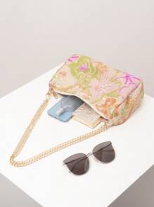 亮片单肩包、新娘派对、闪亮亮片手提包、舞会包、舞会配饰、优雅女士包、婚礼用品、闪光舞厅钱包（图案随机） - 彩色 - 查看 6