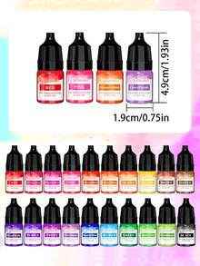10 色/20 色蜡烛染料液，适用于 DIY 手工皂着色蜡烛制作染料颜料