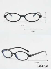 1 chiếc gọng kính hình bầu dục thời trang thanh lịch dành cho phụ nữ, nhẹ và di động, thể hiện phong cách độc đáo - Trong sáng - Xem 6