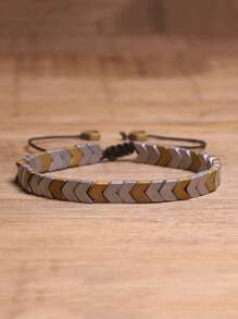 gxtbw 1pc Arrow Design Hematite Bracelet Balance Bracelet Meditation Calming Spiritual Protection Bracelet Gift