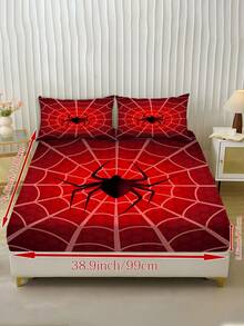 [Authorization]3PCS Disney Spider-Man Pattern Bedding Three - Piece Set (1 Duvet Cover + 2 Pillowcases, Without Filling). It Is A Printed Bedding Set, Soft And Comfortable, Suitable For Use In Bedrooms And Guest Rooms.