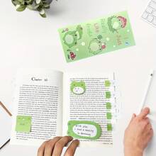 1 Cute Frog Note Set - 550 Self-Adhesive Notepads, Cartoon Frog Themed Dividers And Page Markers, Personalised Home And Office Stationery Set