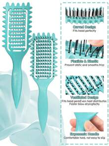 2035brushes 2026新款升级卷发造型梳，带刷毛和特殊设计的卷发梳，卷发造型梳 - 彩色 - 查看 3